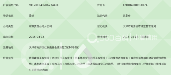 重庆建新建设工程监理咨询天津分公司
